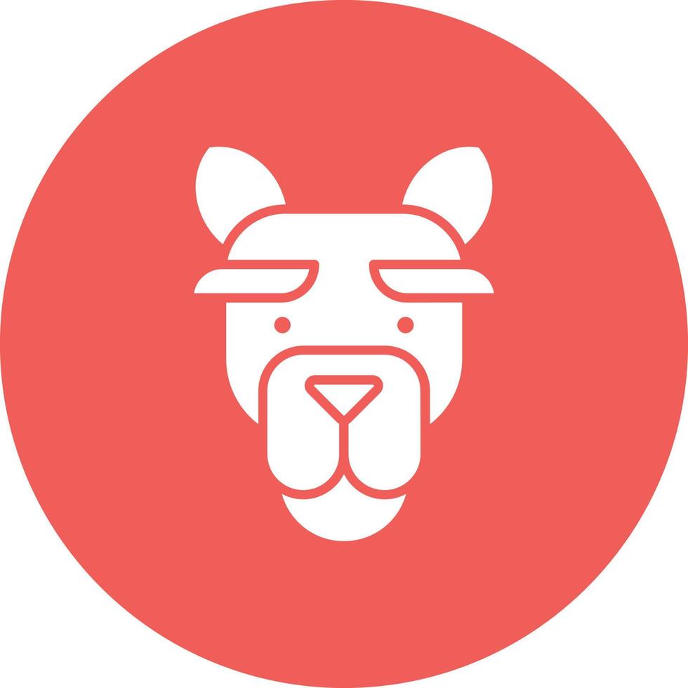 Camel Glyph Circle Background Icon vector