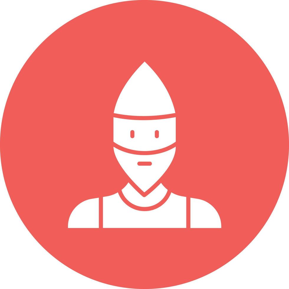 Dwarf Glyph Circle Background Icon vector