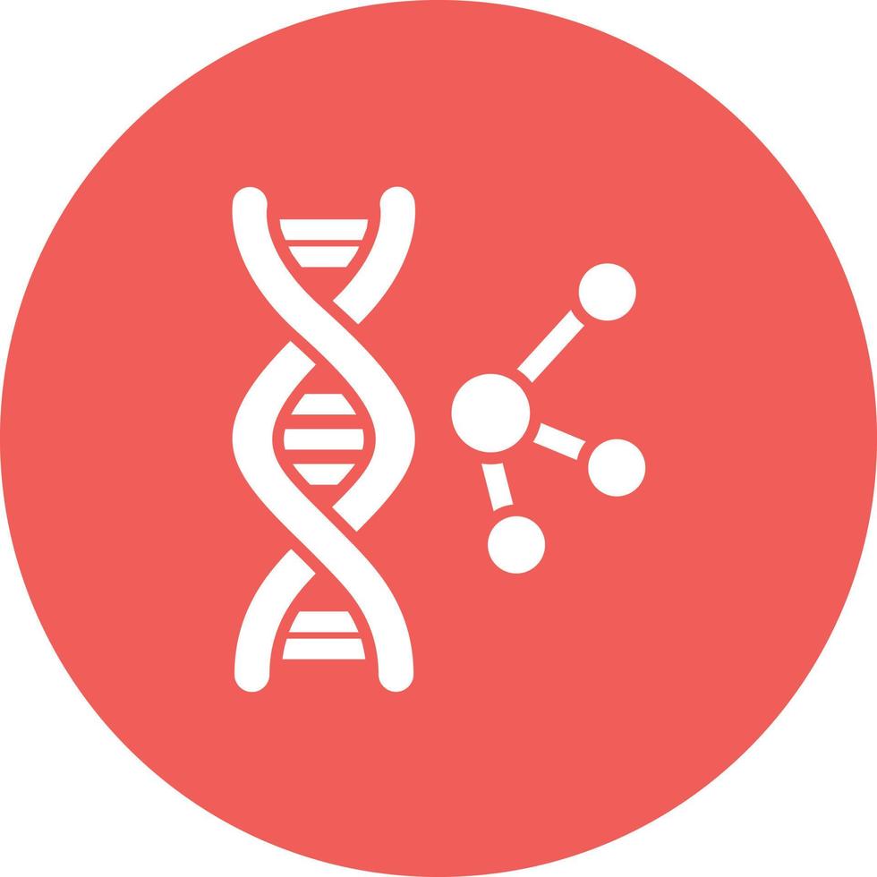 Genetics Glyph Circle Background Icon vector