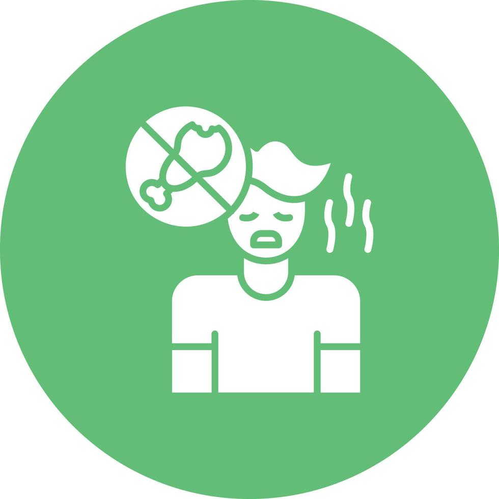 Anorexia Nervosa Glyph Circle Background Icon vector