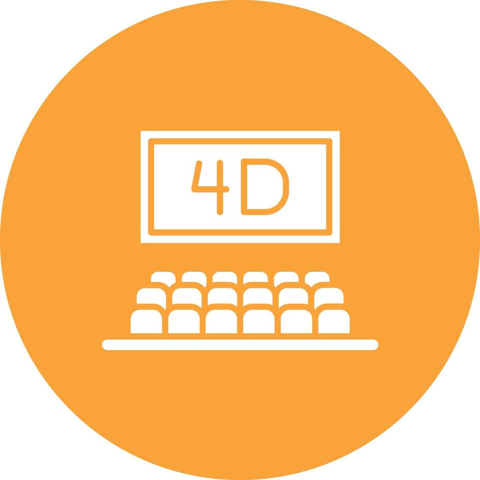Cinema 4D Glyph Circle Background Icon vector