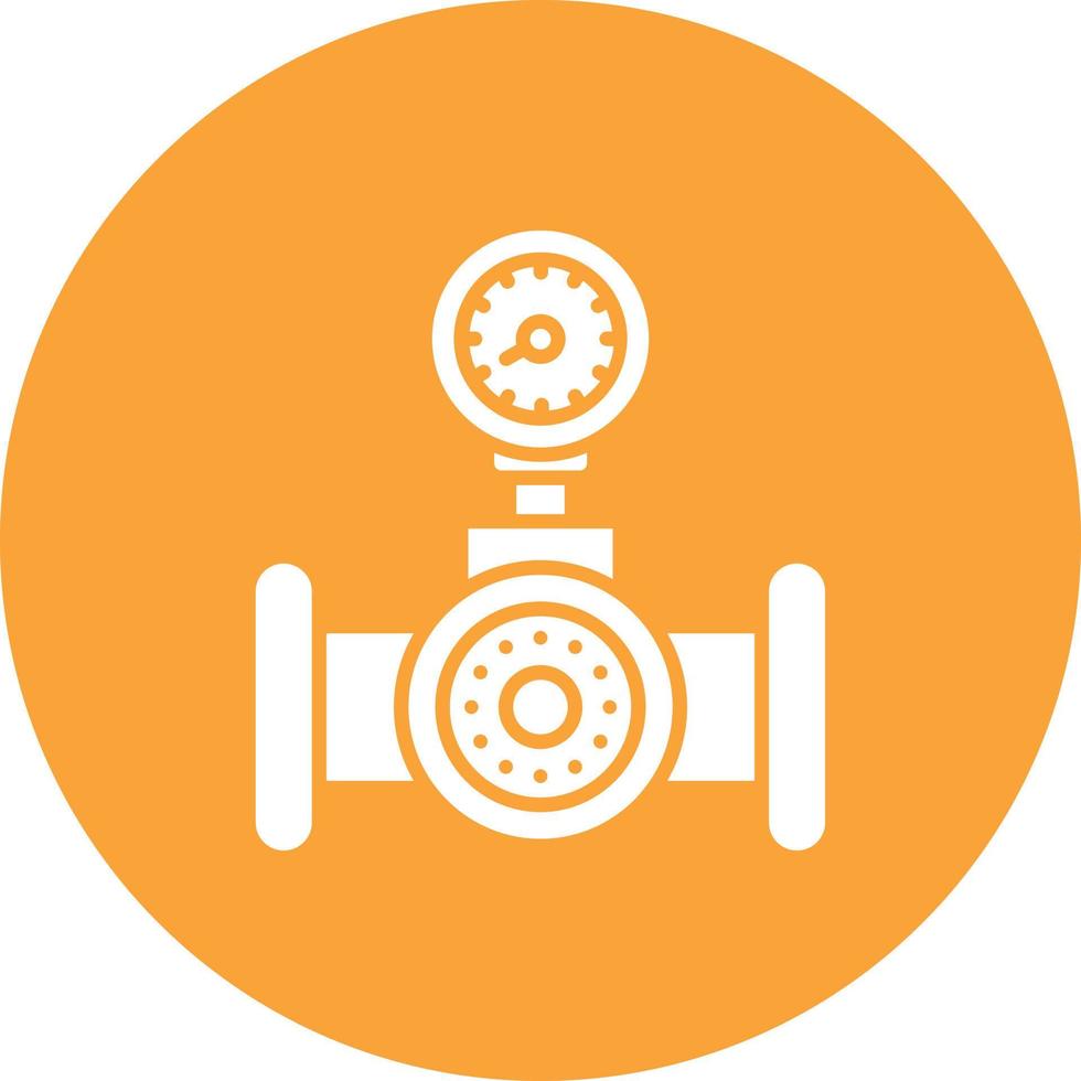 Pressure Checking Glyph Circle Background Icon vector