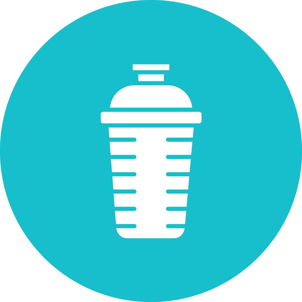 Protein Shake Glyph Circle Background Icon vector