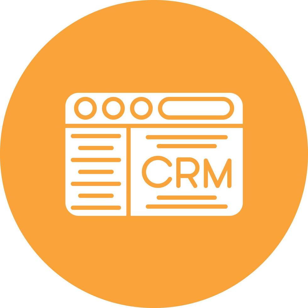 Crm Glyph Circle Background Icon vector