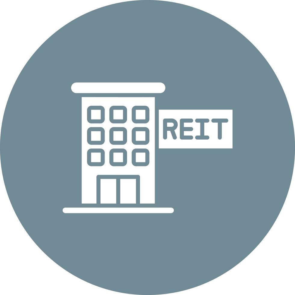 Reit Glyph Circle Background Icon vector