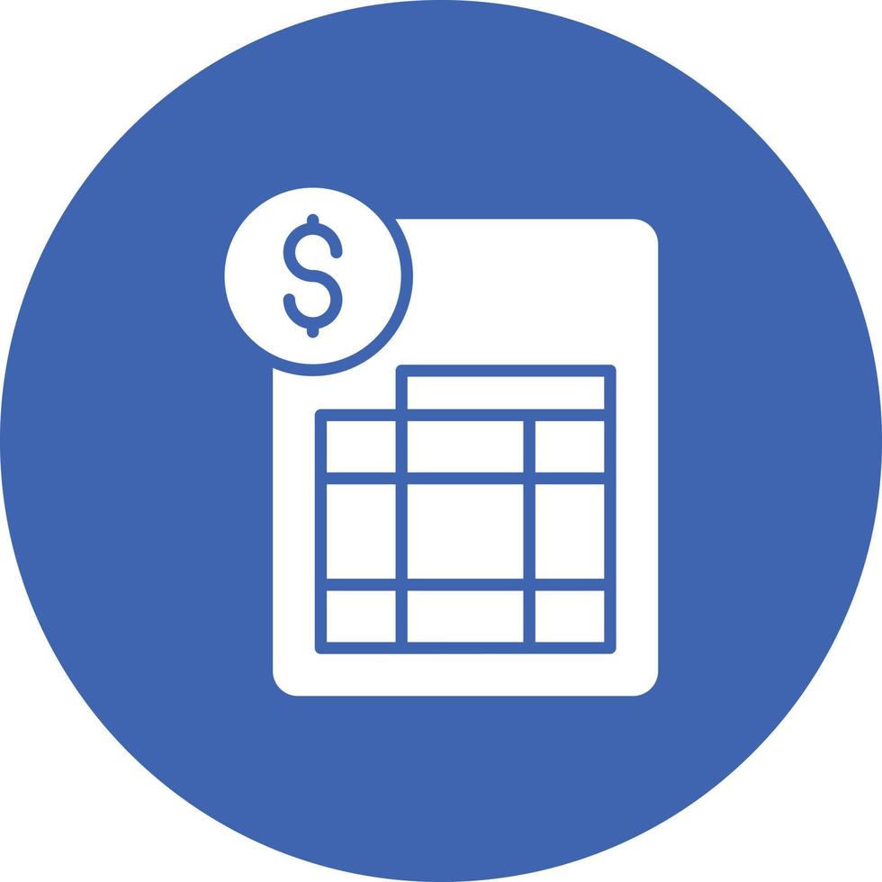 Tax Glyph Circle Background Icon vector