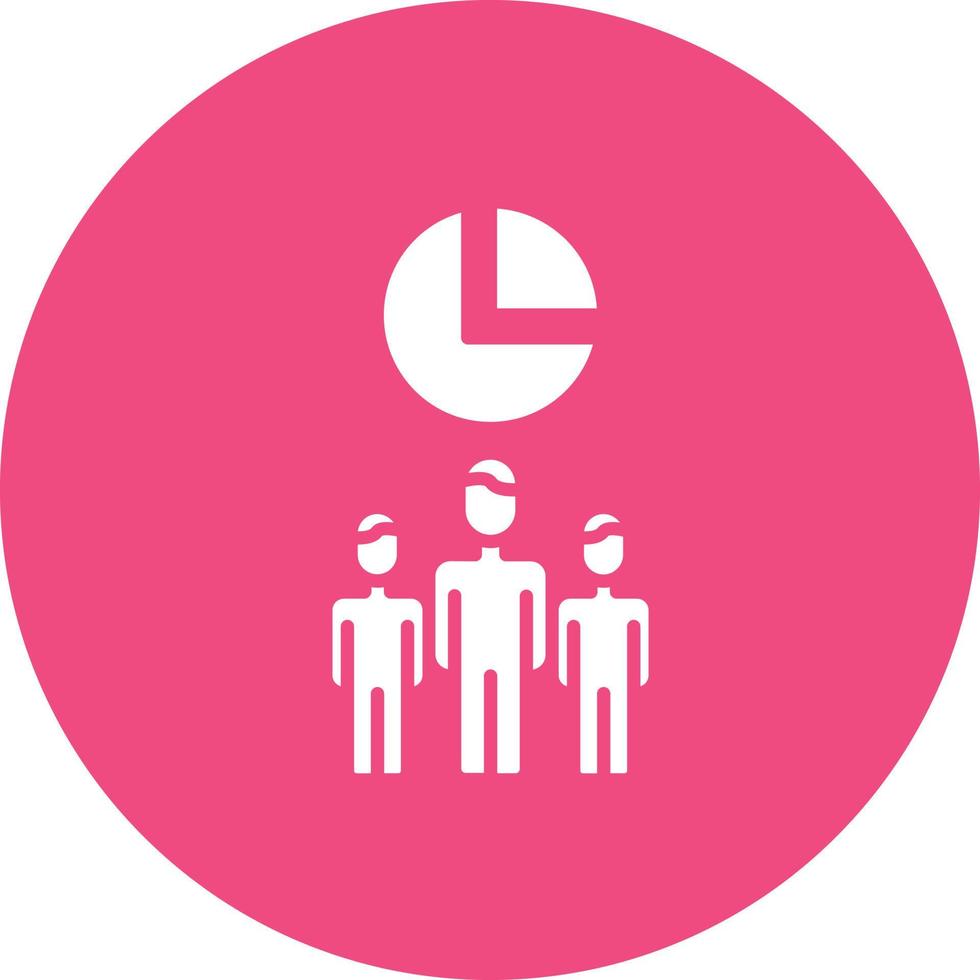 Market Segment Glyph Circle Background Icon vector