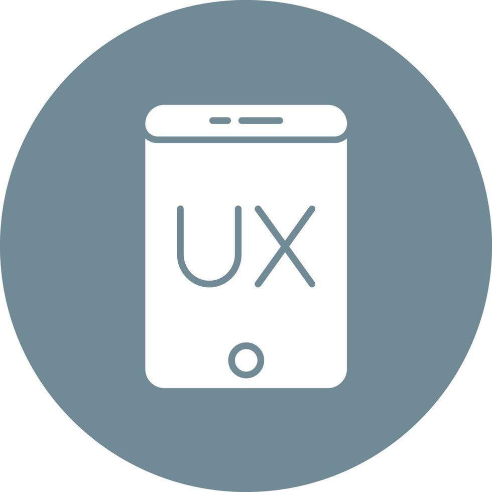 icono de fondo de círculo de glifo ux vector