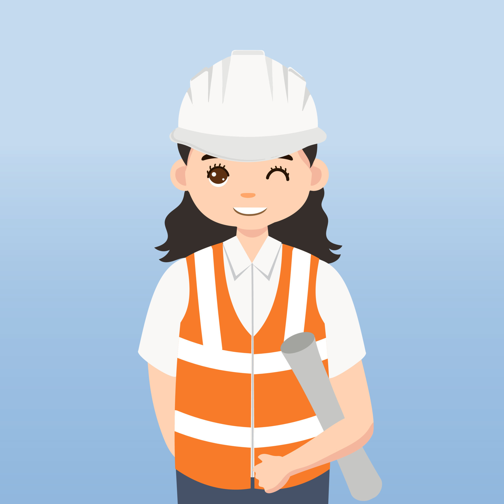 Architect, technician and builders and engineers and mechanics and