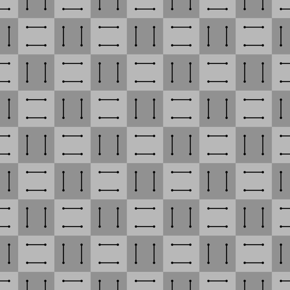 Checkers seamless pattern with geometric staples. vector