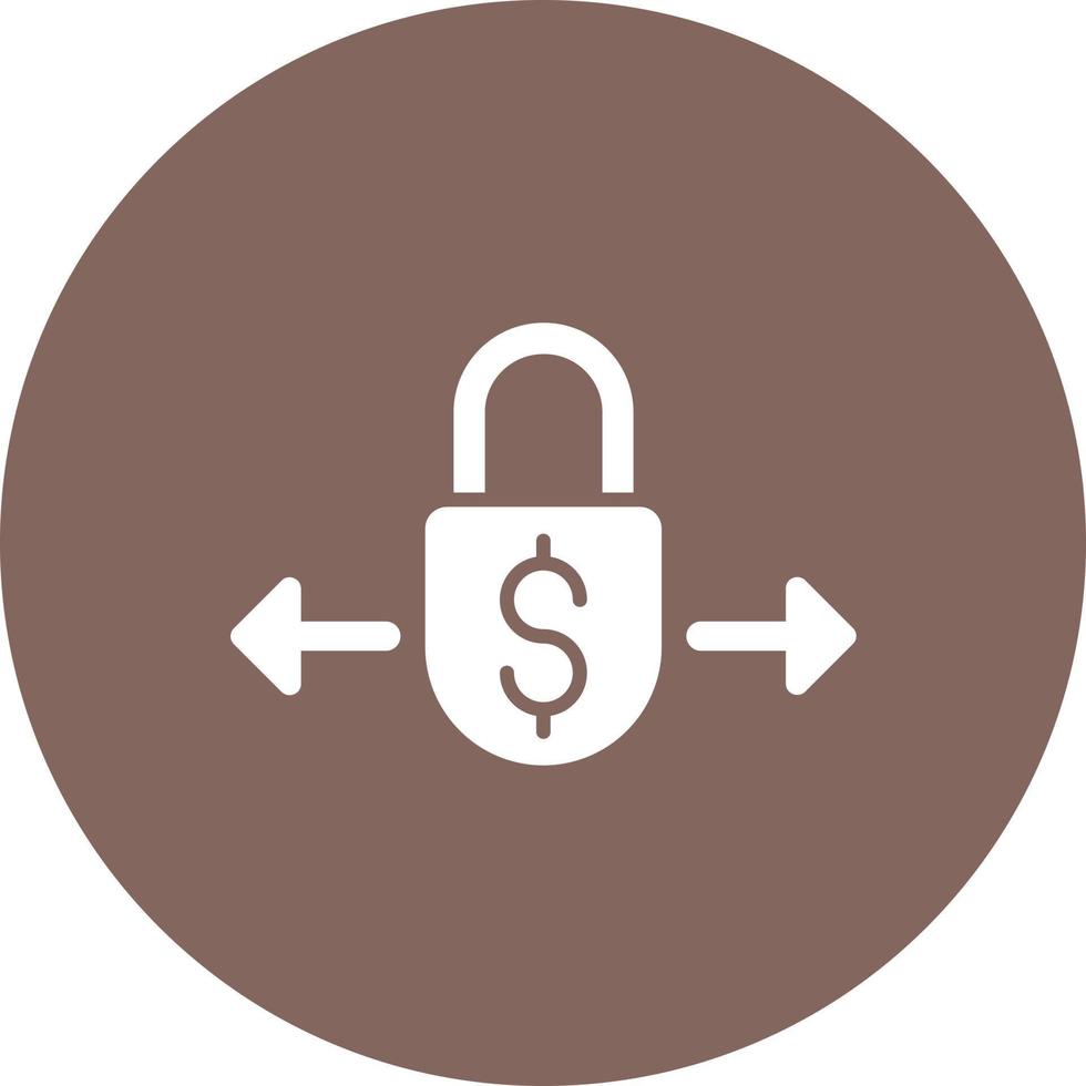 Fixed Asset Glyph Circle Background Icon vector