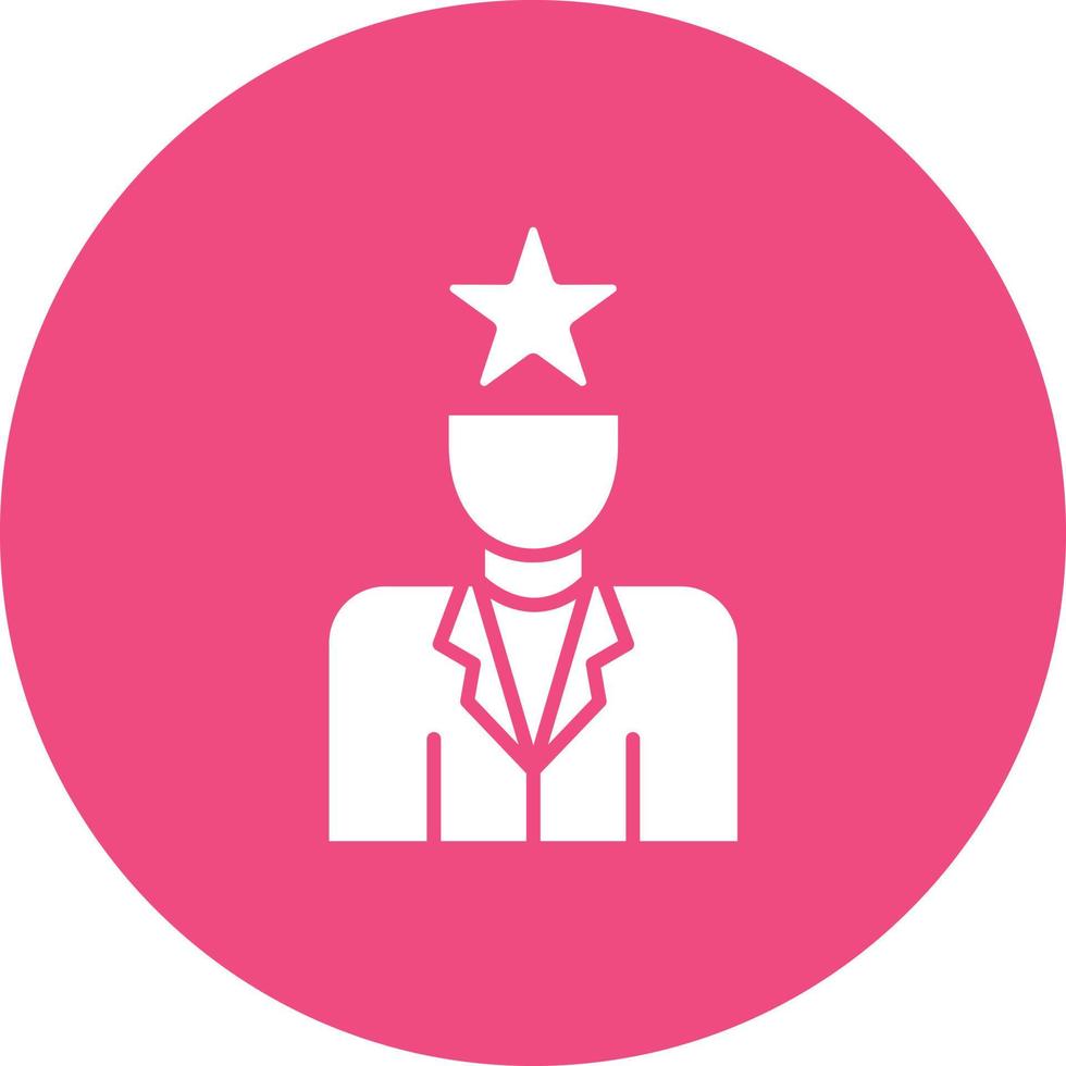 Talent Glyph Circle Background Icon vector