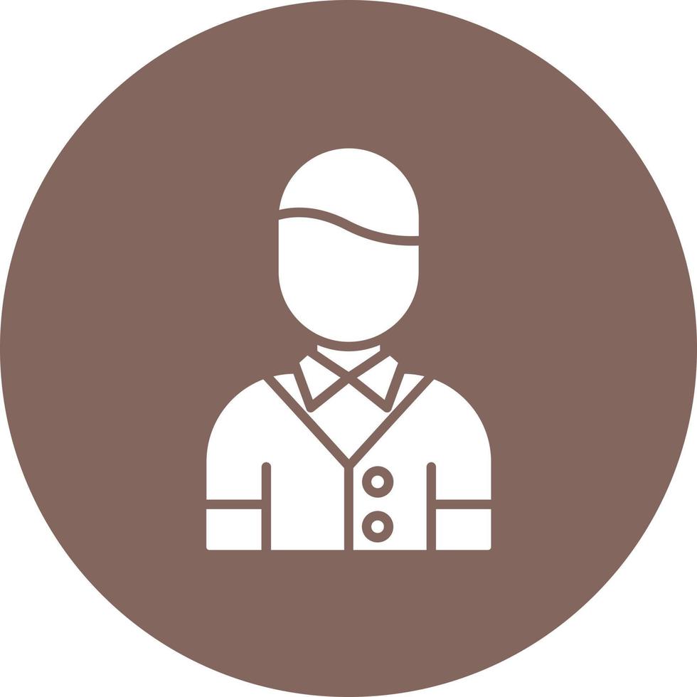 Gate Keeper Glyph Circle Background Icon vector