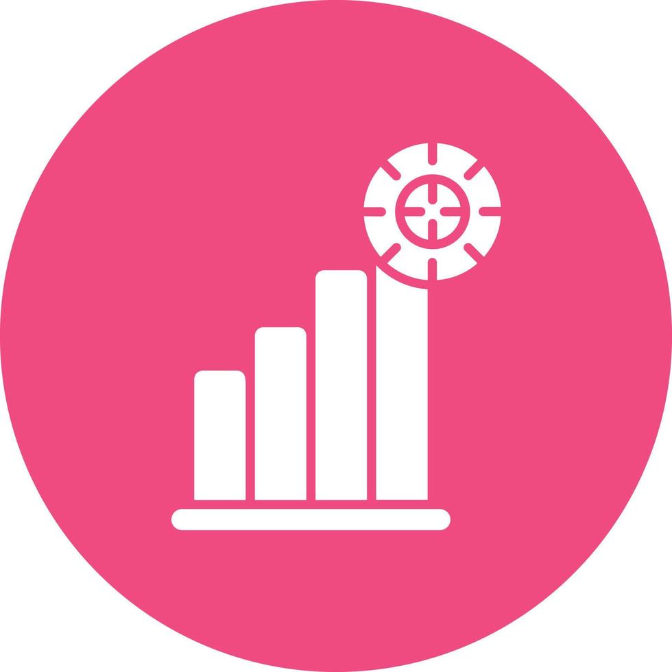 Challenges Glyph Circle Background Icon vector