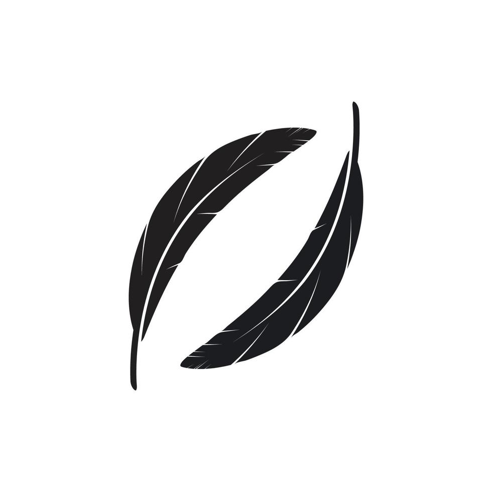 feather logo vector template