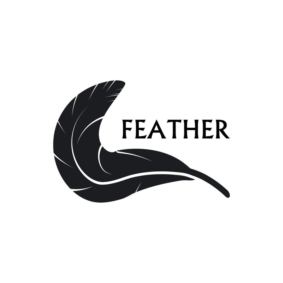 feather logo vector template