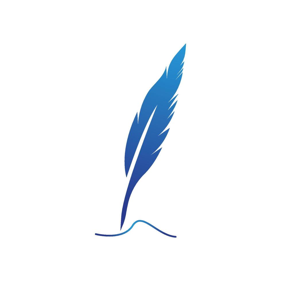 feather logo vector template