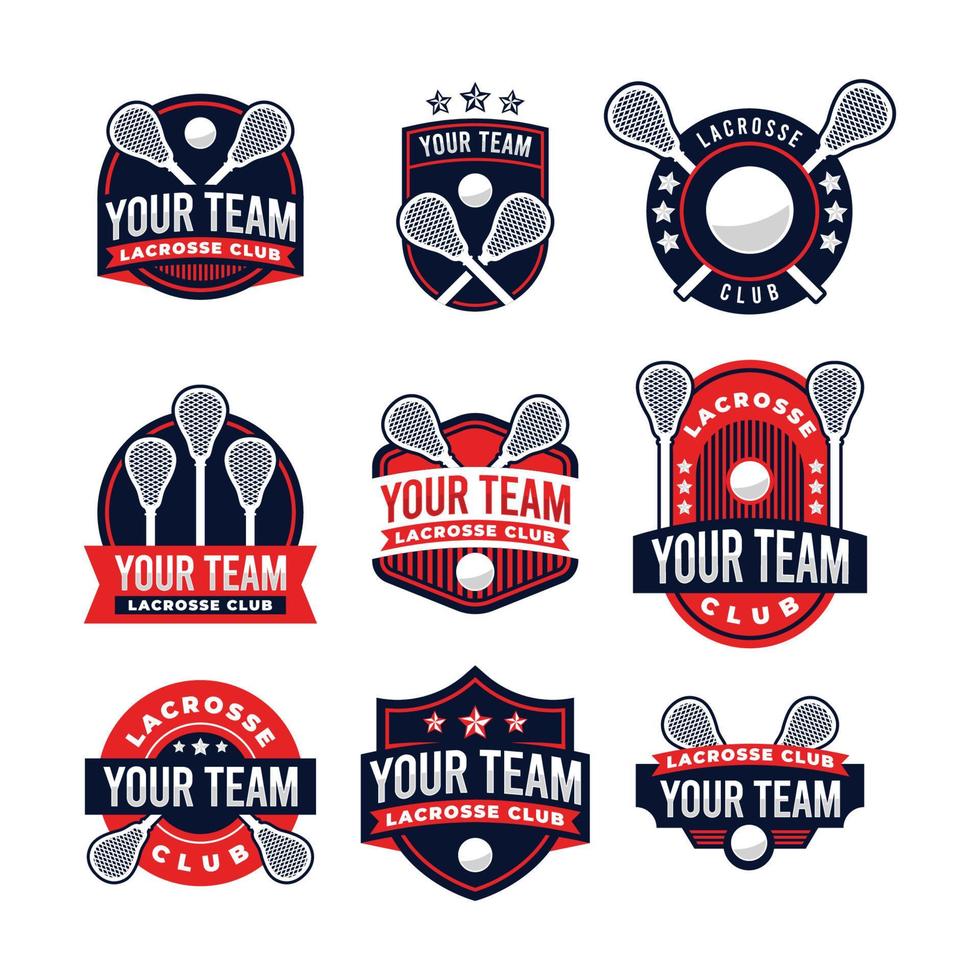 Set of Sport Lacrosse Logo vector