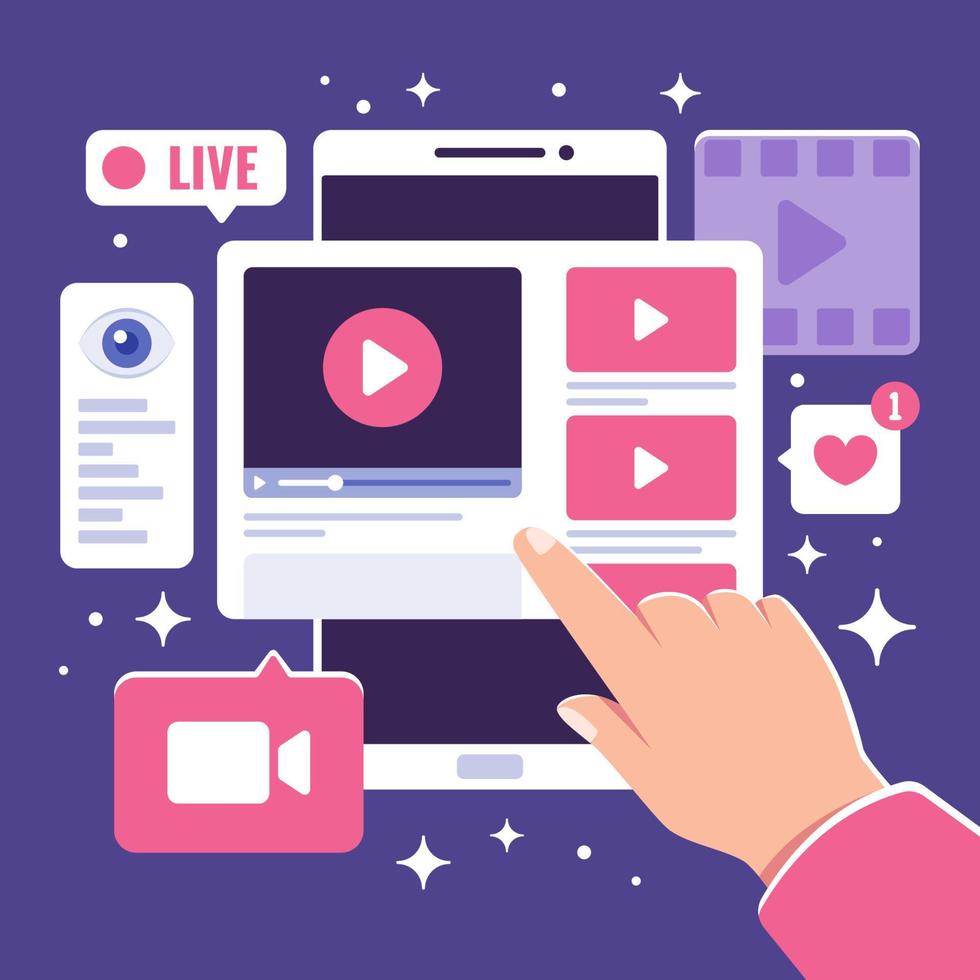 Mobile Video Streaming Platform vector