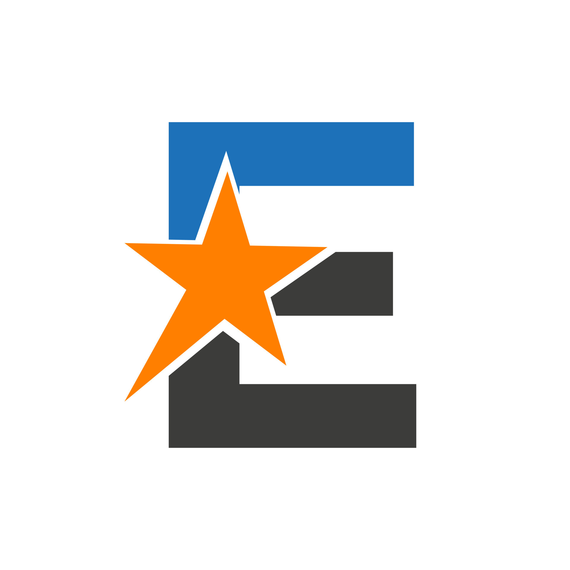 Letter E Star Logo Vector Template. Minimal Star Symbol 17680961 Vector ...
