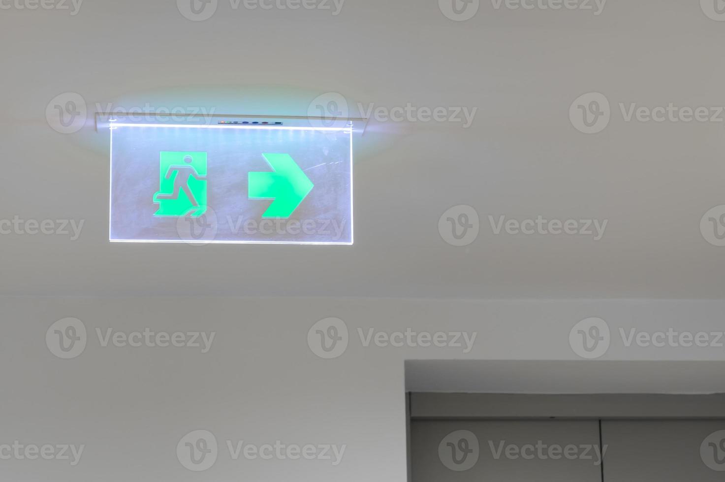 Emergency exit sign photo