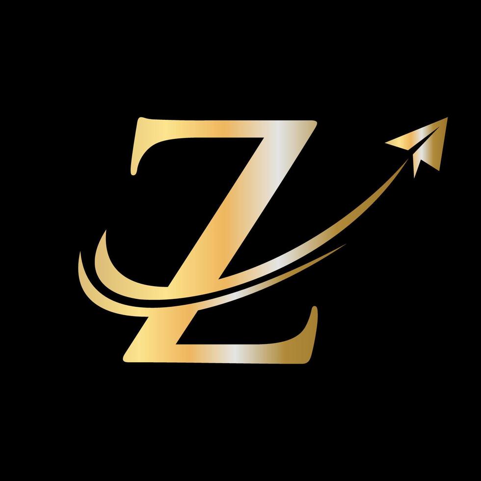 Letter Z Travel Logo Vector Template. Initial Travel Logotype