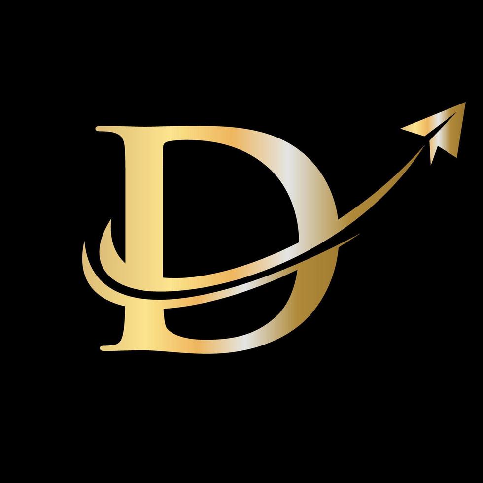 Letter D Travel Logo Vector Template. Initial Travel Logotype