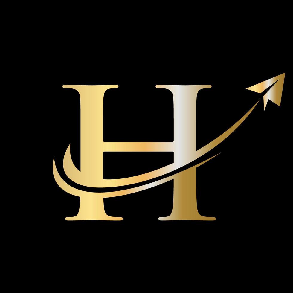 Letter H Travel Logo Vector Template. Initial Travel Logotype