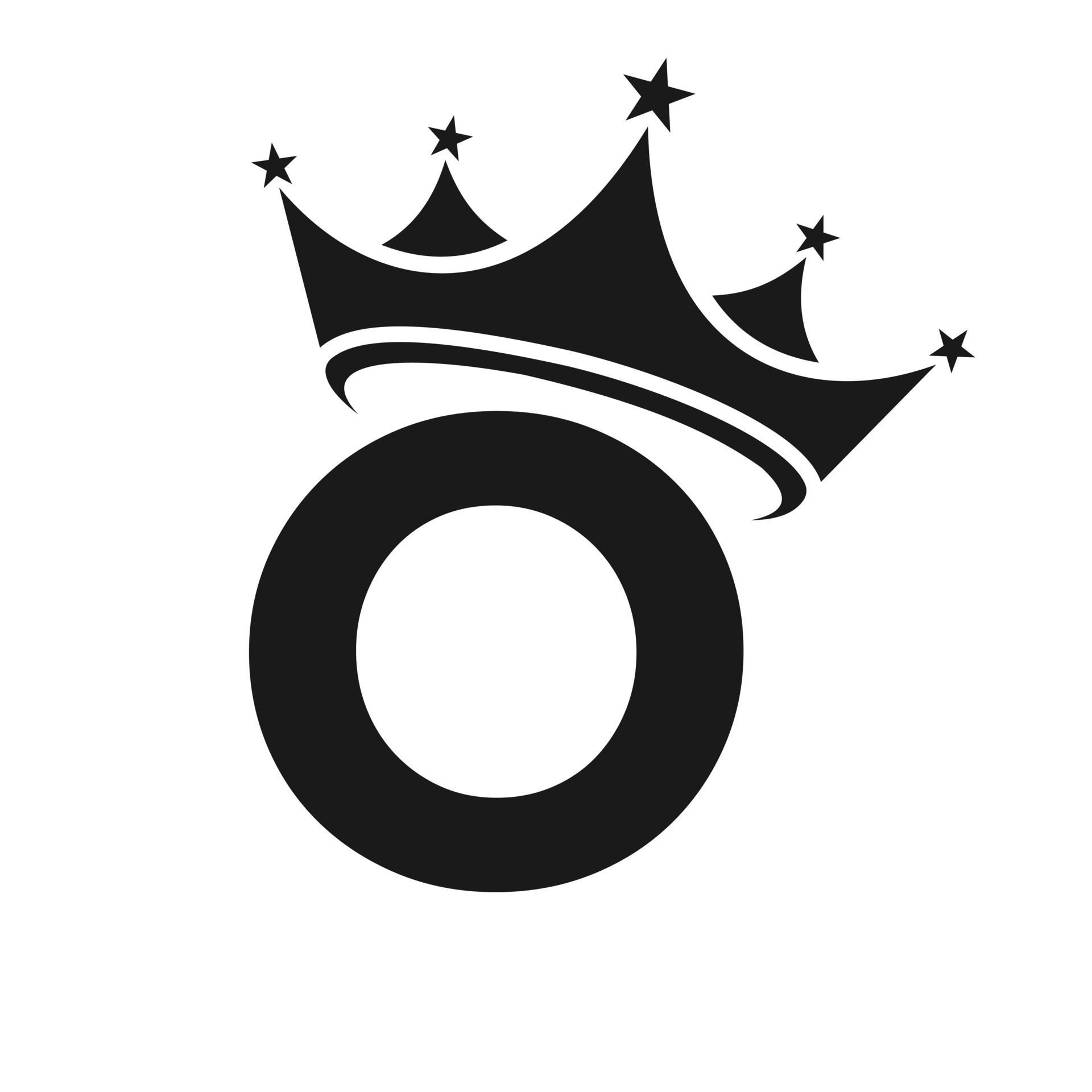 Letter o crown logo for beauty fashion star elegant luxury sign