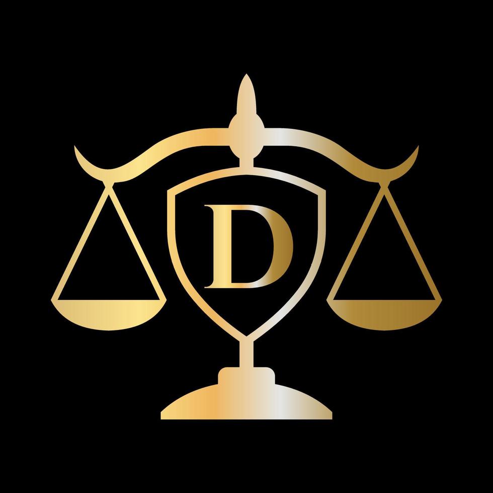 Initial Letter D Law Firm Logo. Legal Logo and Lawyers Concept vector