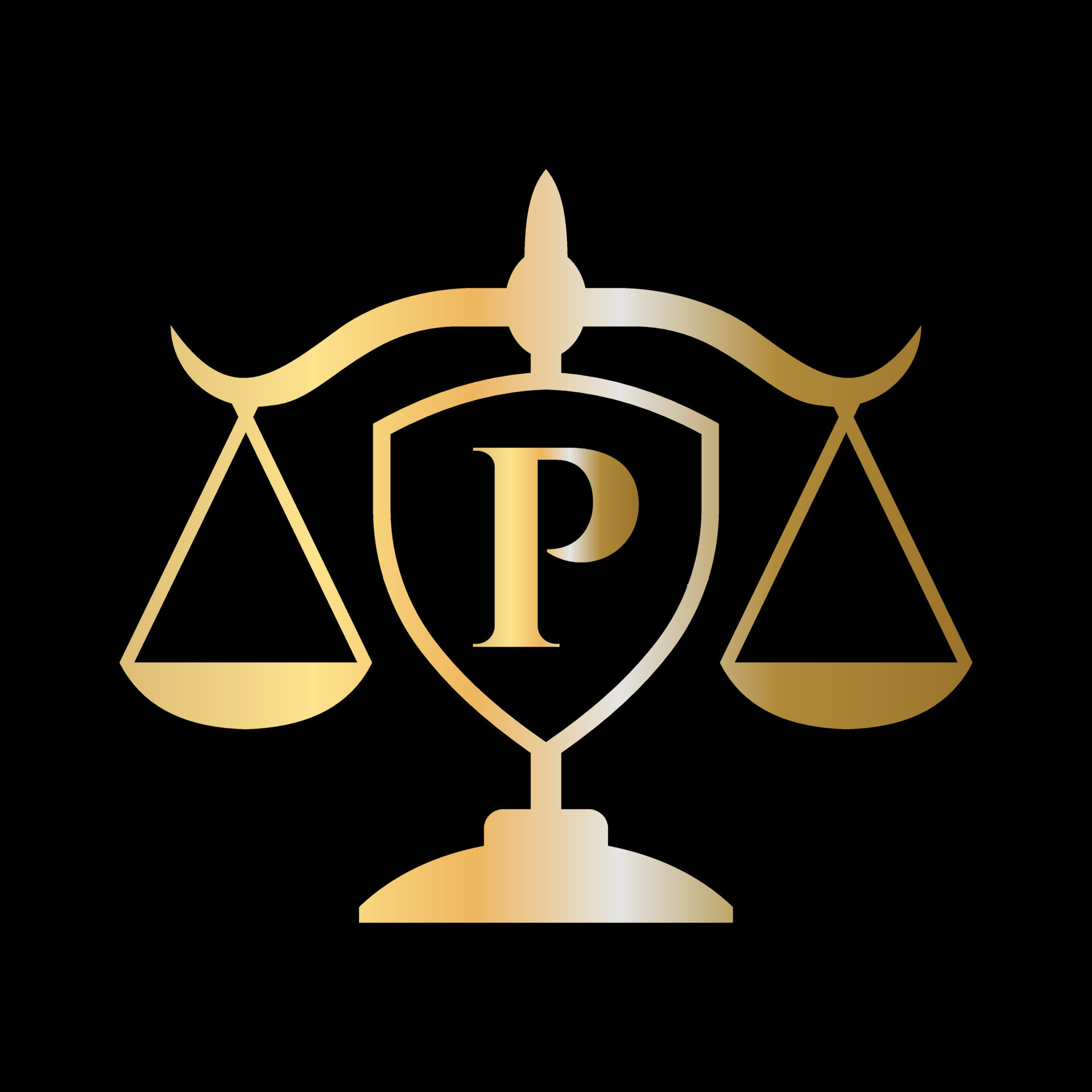 Initial Letter P Law Firm Logo. Legal Logo and Lawyers Concept 17681496 ...