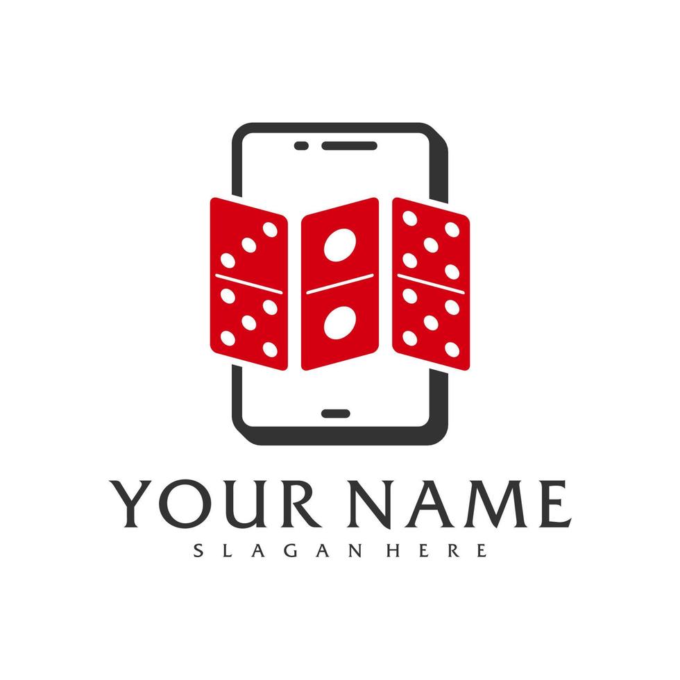 Phone Domino logo vector template, Creative Domino logo design concepts