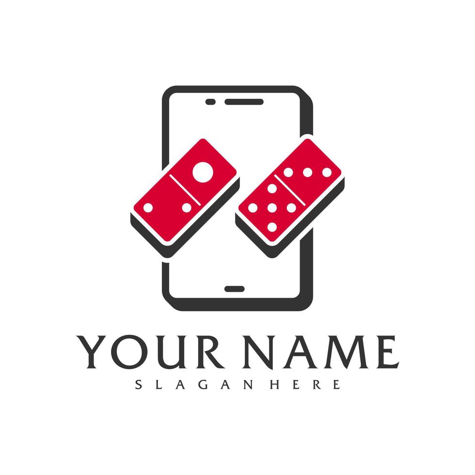 Phone Domino logo vector template, Creative Domino logo design concepts