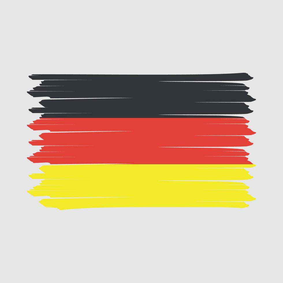 Germany Flag Brush Design Vector Illustration