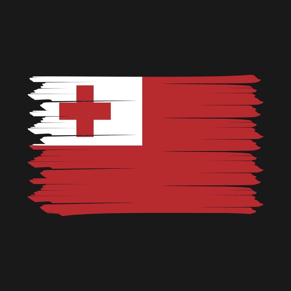 tonga, bandera, cepillo, diseño, vector, ilustración vector