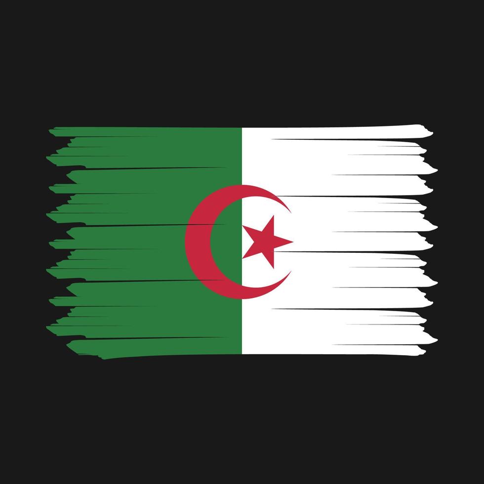 Ilustración de vector de diseño de pincel de bandera de Argelia