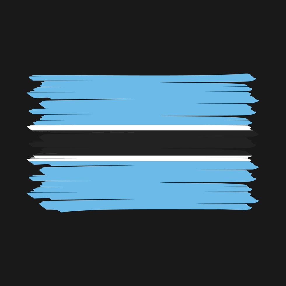 Botswana Flag Brush Design Vector Illustration