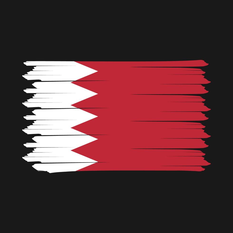 Bahrain Flag Brush Design Vector Illustration