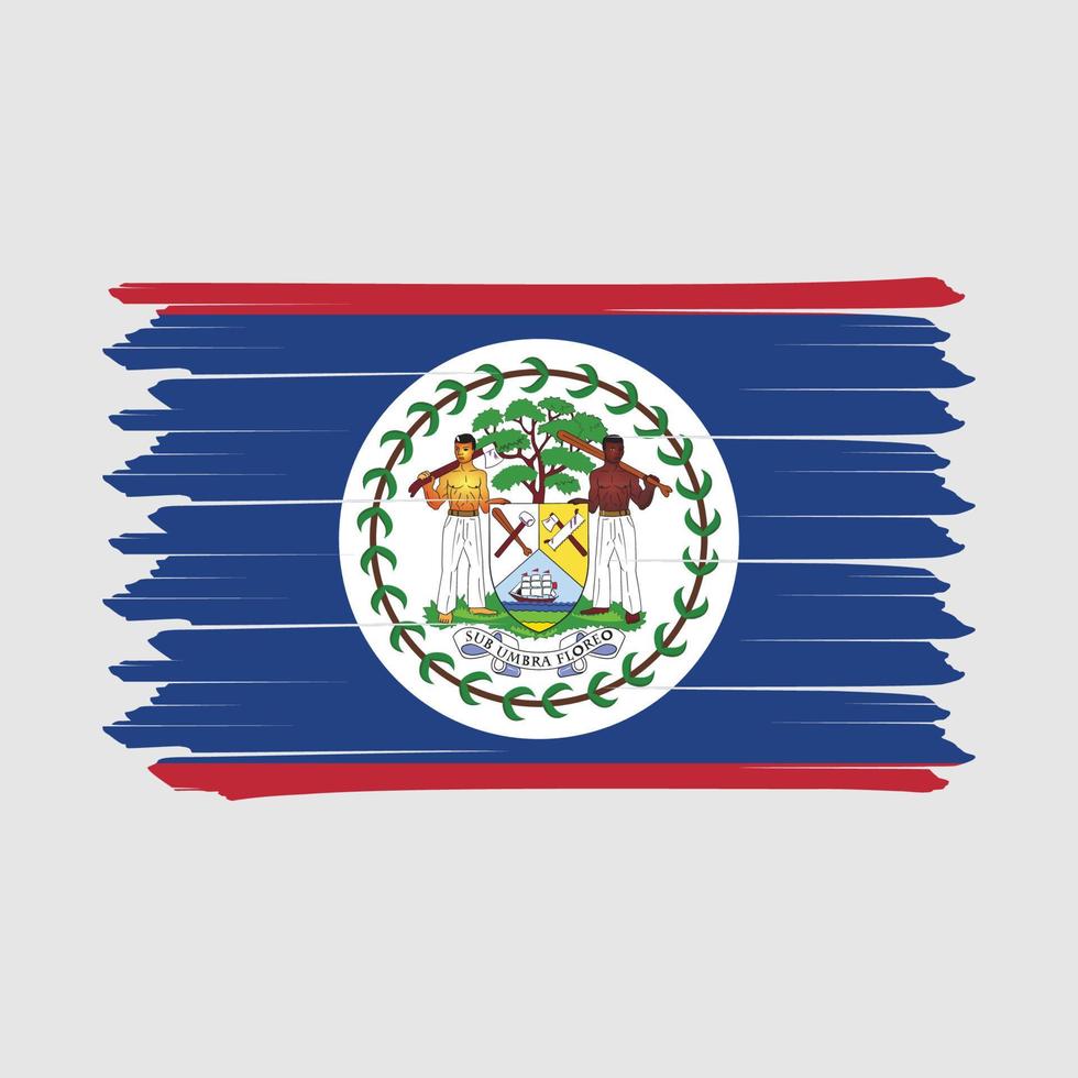 Ilustración de vector de diseño de pincel de bandera de Belice