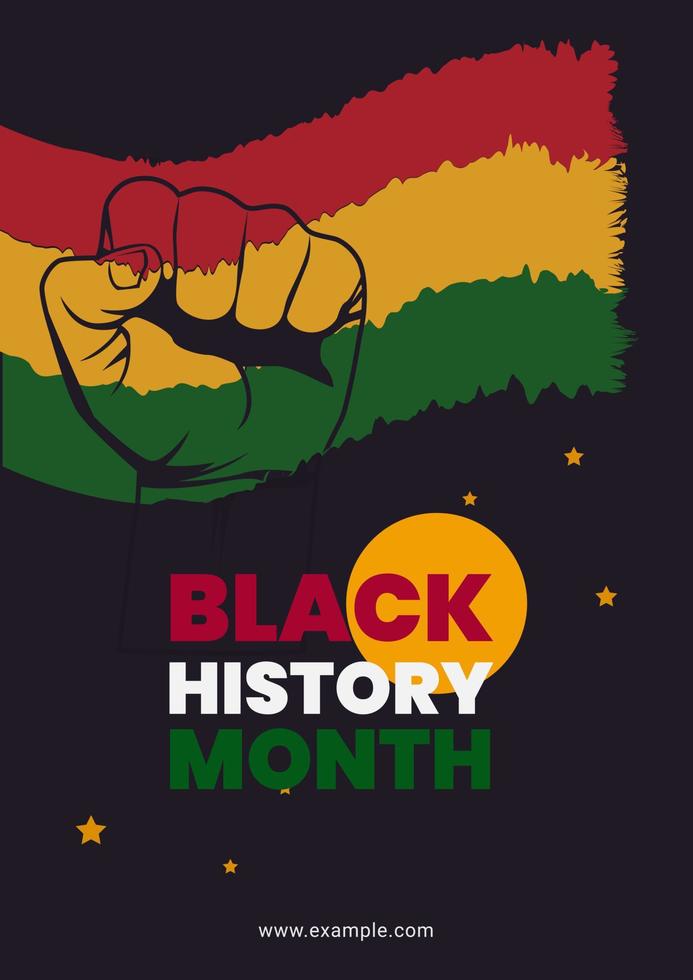 Black History Month. African American celebration poster vector design in february.