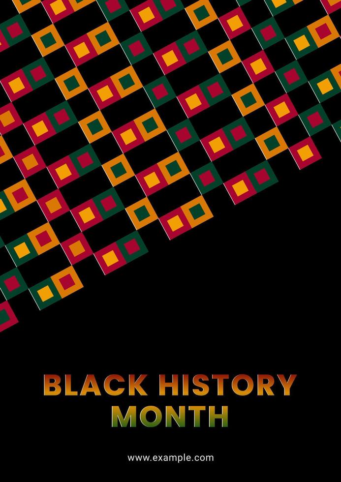 Black History Month. African American celebration poster vector design in february.