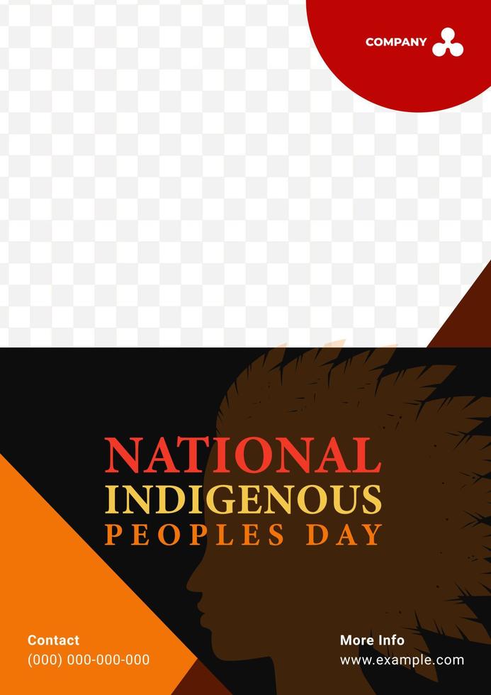 Indigenous Peoples Day. Template illustration design for poster, banner, holiday celebration concept with text. vector