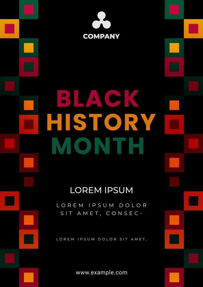 Black History Month. African American celebration poster vector design in february.