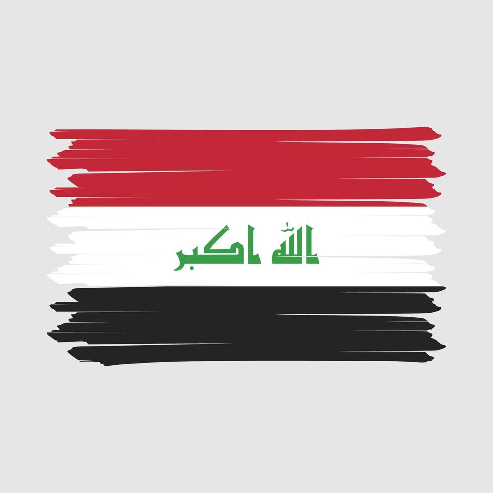 cepillo de bandera de irak vector