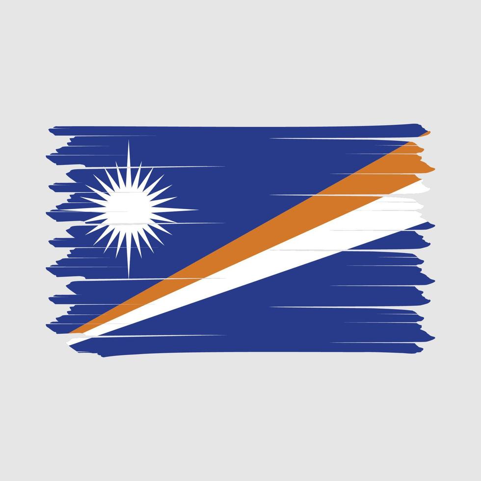 Marshall Islands Flag Brush vector