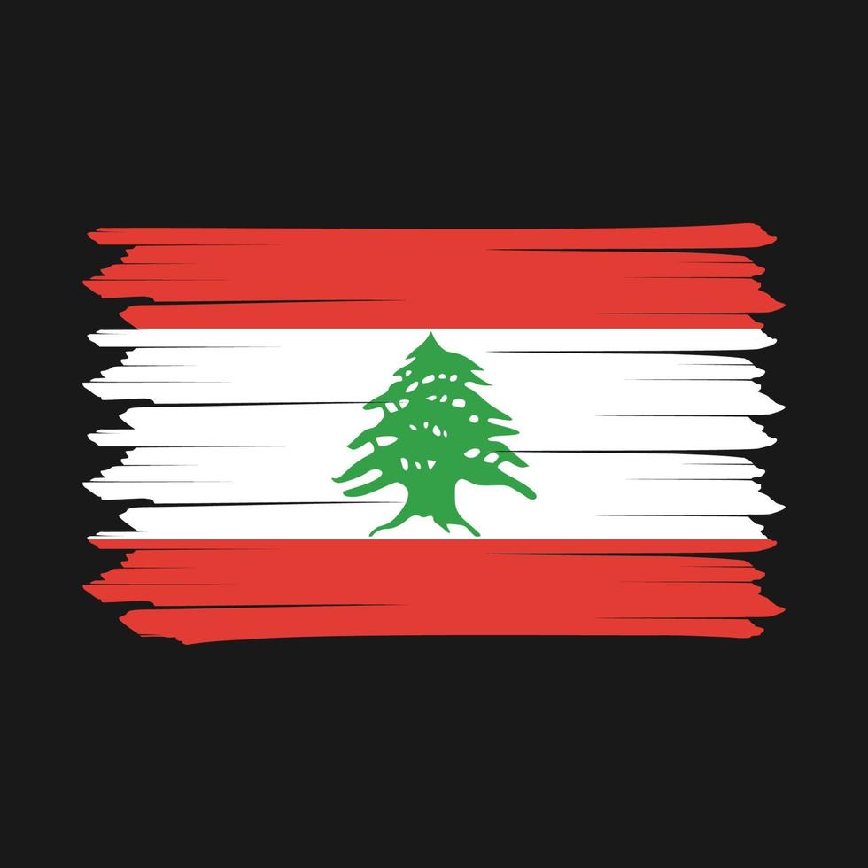 Lebanon Flag Brush vector