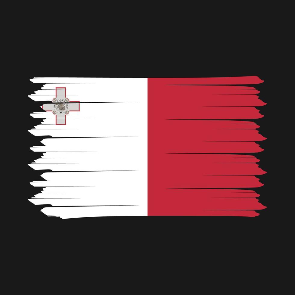 cepillo de bandera de malta vector