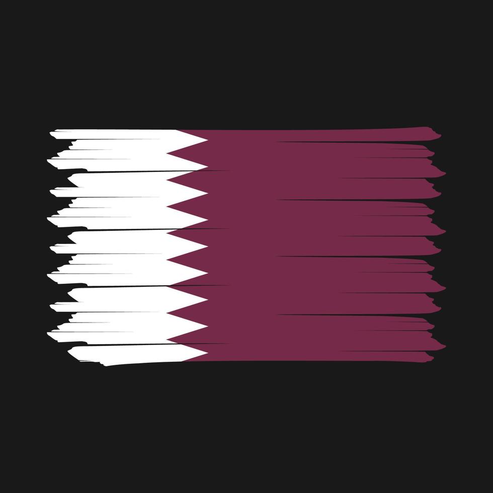 cepillo de la bandera de qatar vector