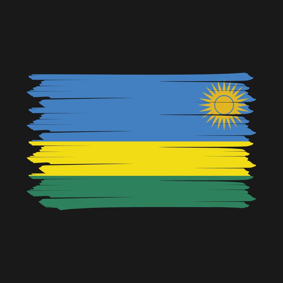 Rwanda Flag Brush vector