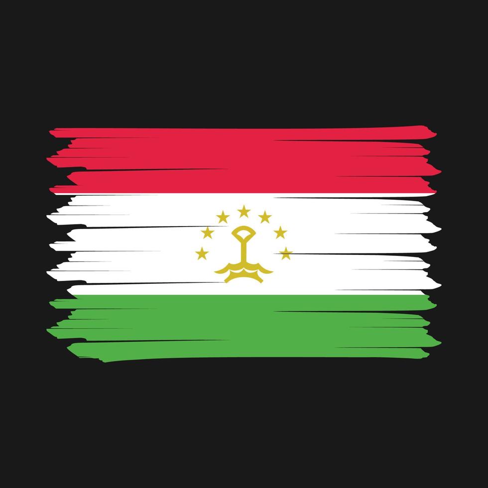 Tajikistan Flag Brush vector